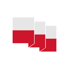 Poland flag icons set, poland flag vector set sign symbol of independence day