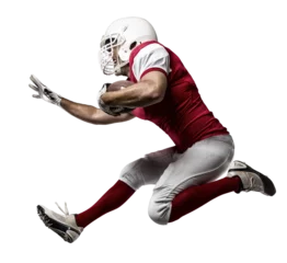 Gordijnen Voetbal Football Player with a  Red uniform on a transparent background. PNG file.  © beto_chagas