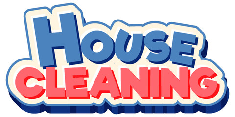 House Cleaning text for banner or poster design