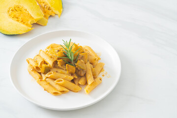 pumpkin penne pasta alfredo sauce