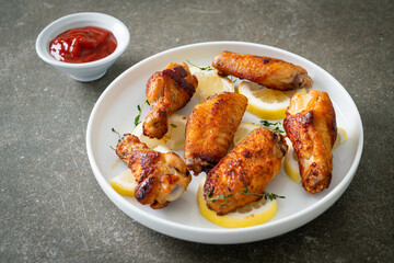 fried lemon pepper chicken wings
