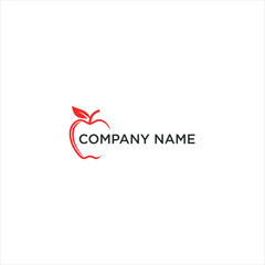 Fototapeta premium Apple icon logo. Apple vector illustration design icon logo template.