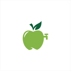 Apple icon logo. Apple vector illustration design icon logo template.