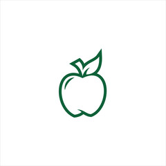 Apple icon logo. Apple vector illustration design icon logo template.