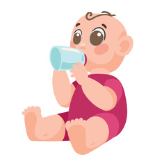 little baby drinking milk