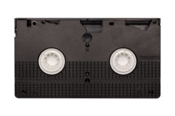 VHS tape back realistic png asset isolated on transparent background