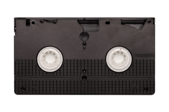 VHS tape back realistic png asset isolated on transparent background