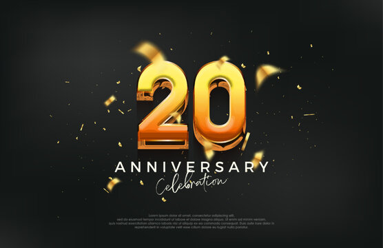 3d 20th anniversary celebration design. with a strong and bold design.