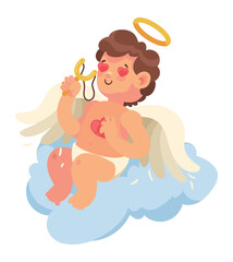 cupid angel with slingshot