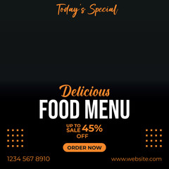 1.	food and drink themed social media post template