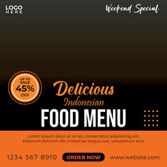 1.	food and drink themed social media post template