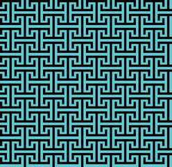 Black and white diagonal square pattern. Black and white stripes pattern on blue background. Colorful diagonal wallpaper. Abstract background.