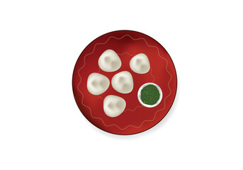 Home made mera pitha decoration with bhorta