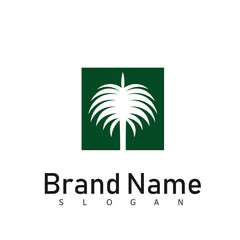 palm logo nature design symbol