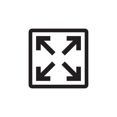 Fototapeta premium full screen icon , multimedia icon