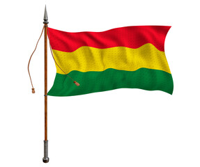 National flag of Bolivia. Background  with flag of Bolivia