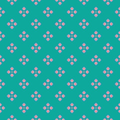 Fototapeta premium Ogee flower pattern. Colorful abstract pattern on blue background. Multicolor ogee flower pattern. Traditional oriental art. Beautiful colored-wavy pattern.