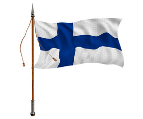 National Flag of Finland.  Background  with flag  of Finland