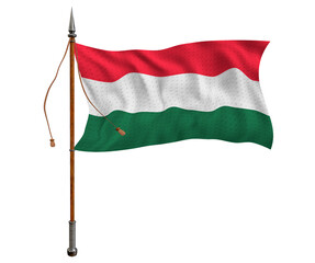 National flag of Hungary. Background  with flag  of Hungary