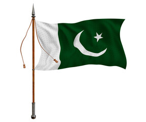 National flag of Pakistan. Background  with flag of Pakistan.