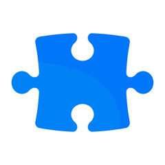 puzzle piece flat vector illustration logo icon clipart