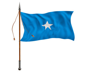 National flag of Somalia. Background  with flag of Somalia.