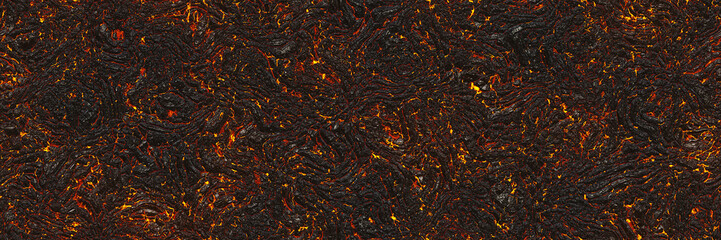 Apocalypse split- volcano lava. Eruption pattern- abstract texture. 3D illustration