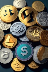 Ensemble de crypto monnaies 