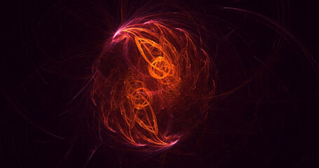 3D rendering abstract circle light background
