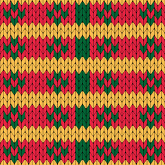 Christmas red, yellow and green colorful outfit in seamless pattern, fabric, nordic fabric, fabric pattern, cloth