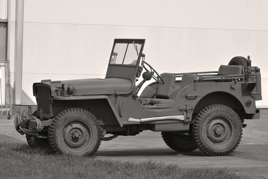 Restored Willys jeep military vehicle