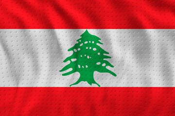 National flag  of Lebanon. Background  with flag  of Lebanon