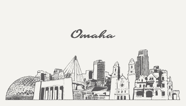 Omaha skyline, Nebraska, USA