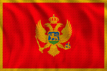 National flag  of Montenegro. Background  with flag  of Montenegro