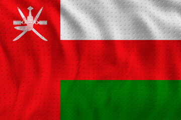 National flag  of Oman. Background  with flag  of Oman