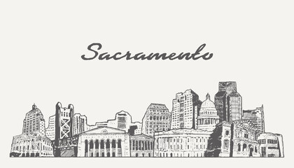 Obraz premium Sacramento skyline, California, USA