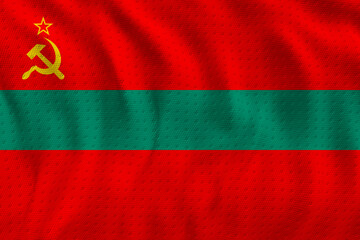 National flag  of Transnistria. Background  with flag  of Transnistria
