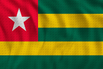 National flag of  Togo. Background  with flag of Togo.