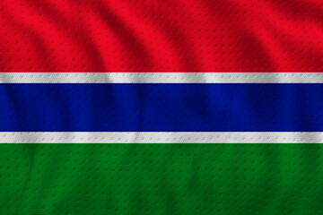 National flag of Gambia. Background  with flag  of Gambia.