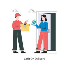 Cash On Delivery Flat Style Design Vector illustration. Stock illustration
