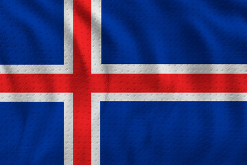 National flag of Iceland. Background  with flag  of Iceland