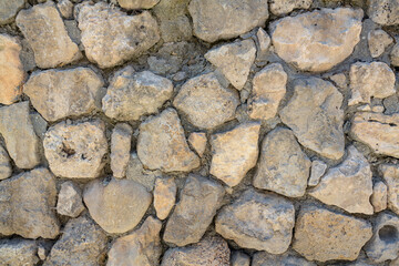 
Ancient medieval stonework. The texture of a fragment of the wall of an old building. Background for design and creativity...
