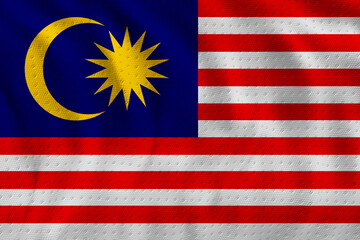 National flag of Malaysia. Background  with flag of Malaysia