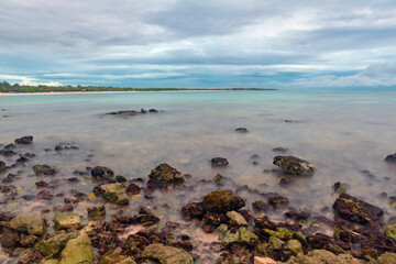 Seascape of the Caribbean coast.Mexico..
