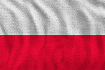 National Flag of Poland. Background  with flag  of Poland