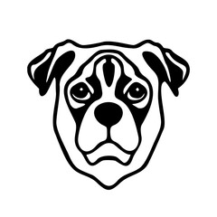 Portrait of a dog. Vector illustration. Minimalism style.