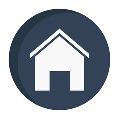 Home Business Icon Circle Shadow