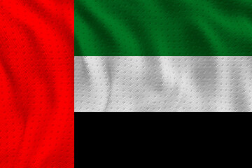 National flag of United Arab Emirates. Background  with flag  of United Arab Emirates