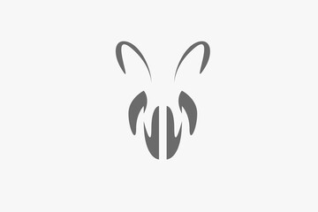 Illustration vector graphic of ant face modern