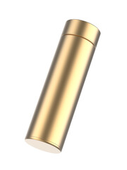 Blank stainless steel double wall workout bottle. 3d render illustration.